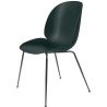 dark green shell - black chrome base - Beetle chair plastic - Gubi