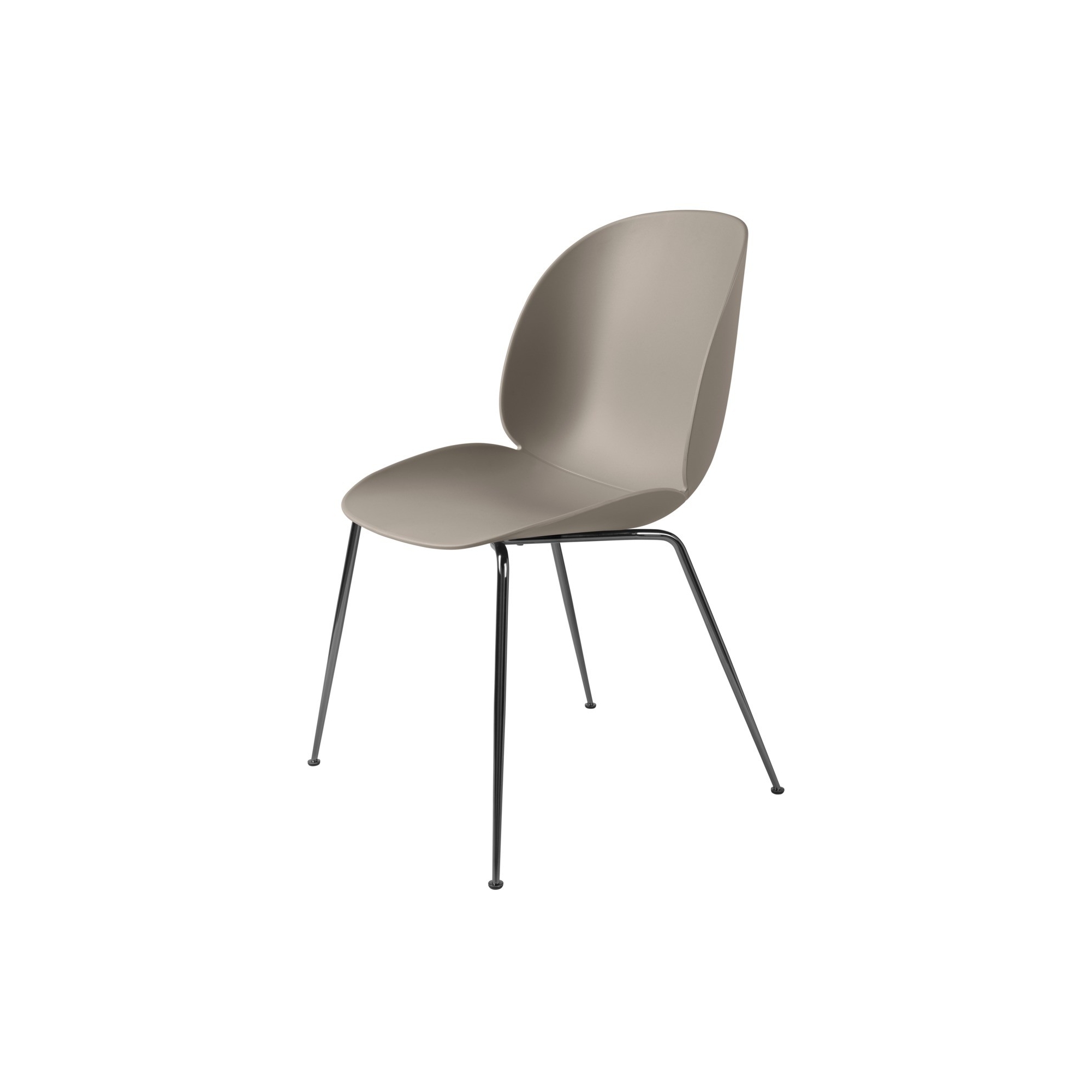 new beige shell - black chrome base - Beetle chair plastic - Gubi