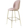 Front Steelcut 605 + sweet pink shell + brass semi matt base - Beetle Stool H65cm - Gubi