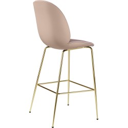 Front Steelcut 605 + sweet pink shell + brass semi matt base - Beetle Stool H65cm - Gubi