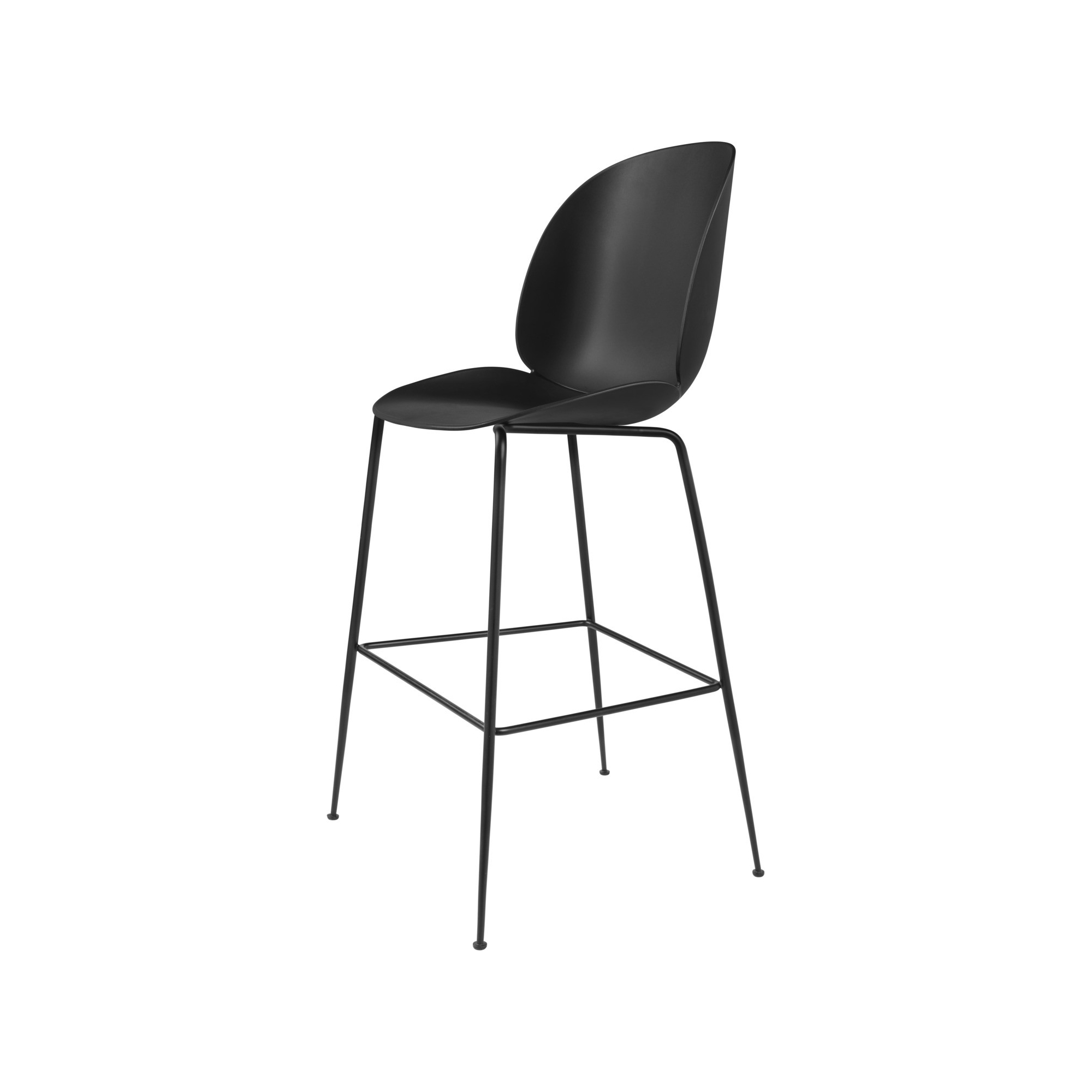 black shell + black base - Beetle Stool H65cm - Gubi