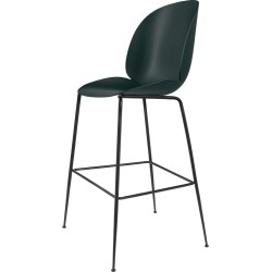 dark green shell + black base - Beetle Stool H75cm - Gubi