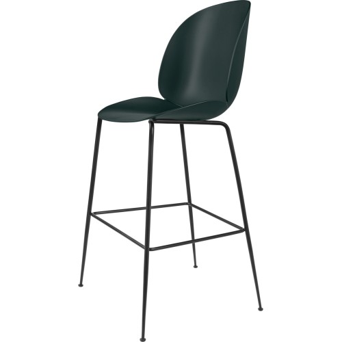 dark green shell + black base - Beetle Stool H75cm - Gubi