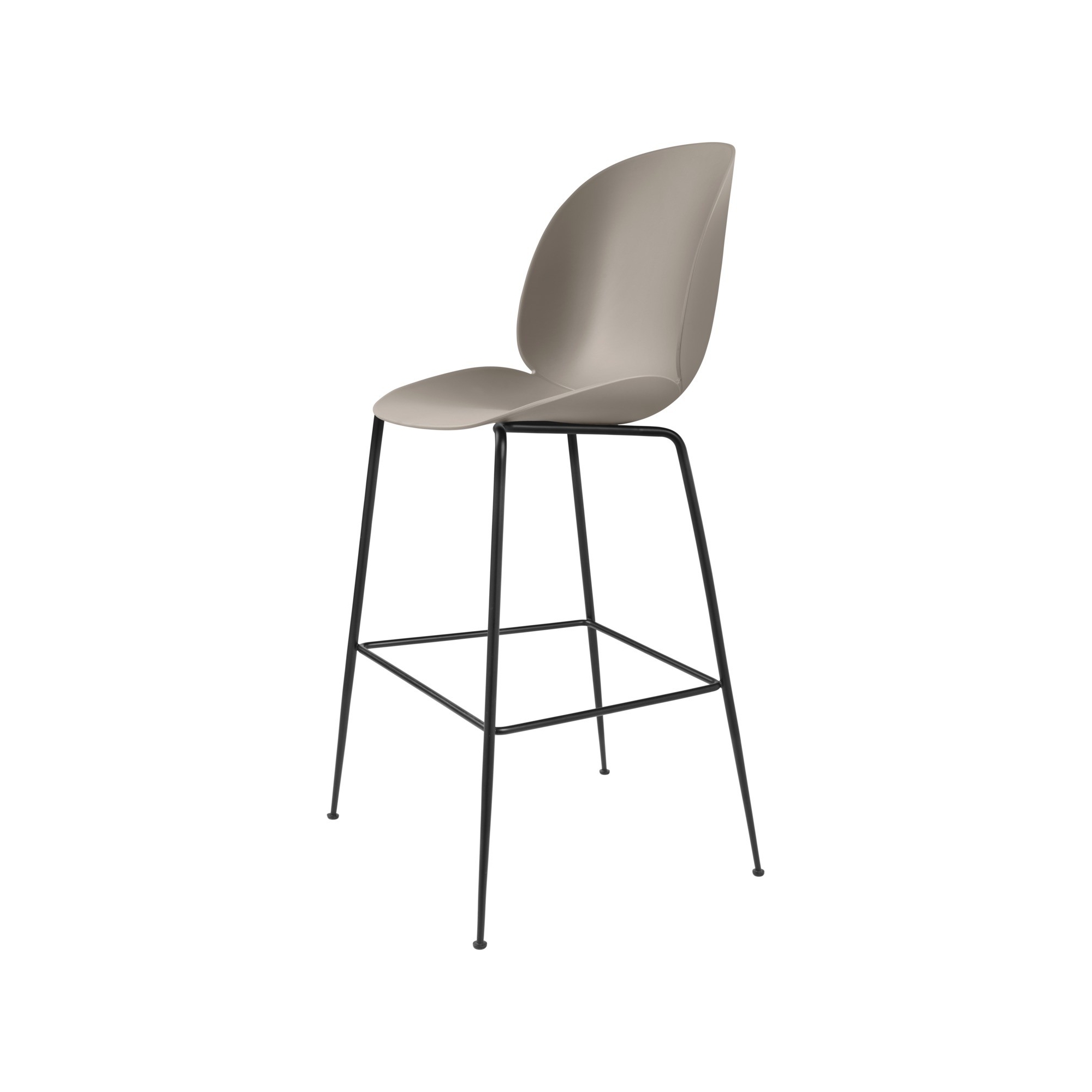 new beige shell + black base - Beetle Stool H75cm - Gubi