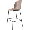 soft pink shell + black base - Beetle Stool H75cm - Gubi