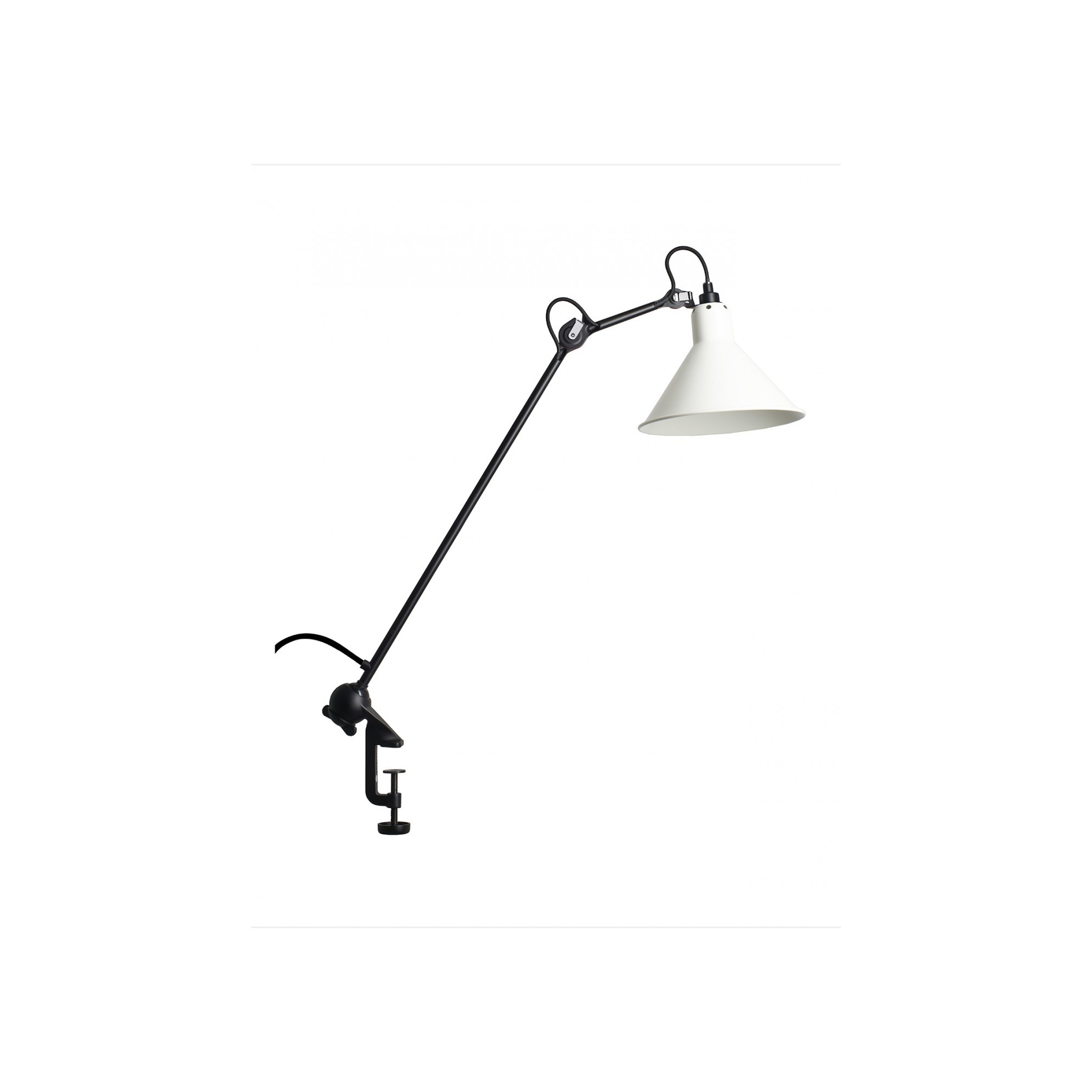 noir, cône blanc - Gras 201 - lampe d'architecte - DCW éditions