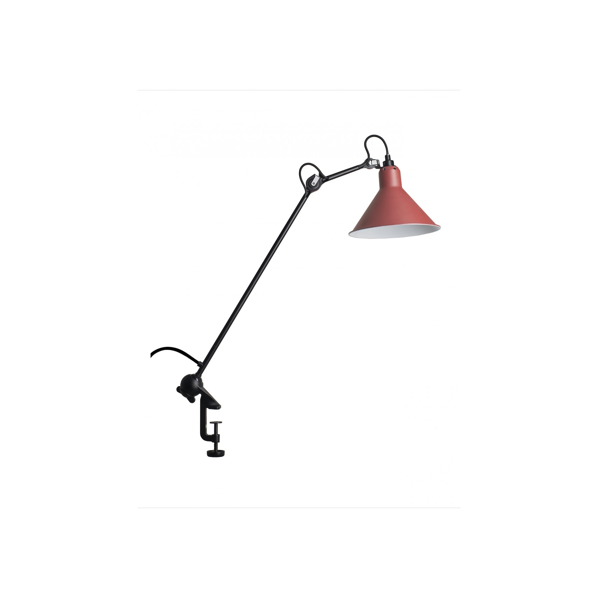 black, red cone - Gras 201 - architect lamp - DCW éditions