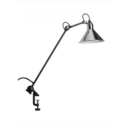 noir, cône chrome - Gras 201 - lampe d'architecte - DCW éditions