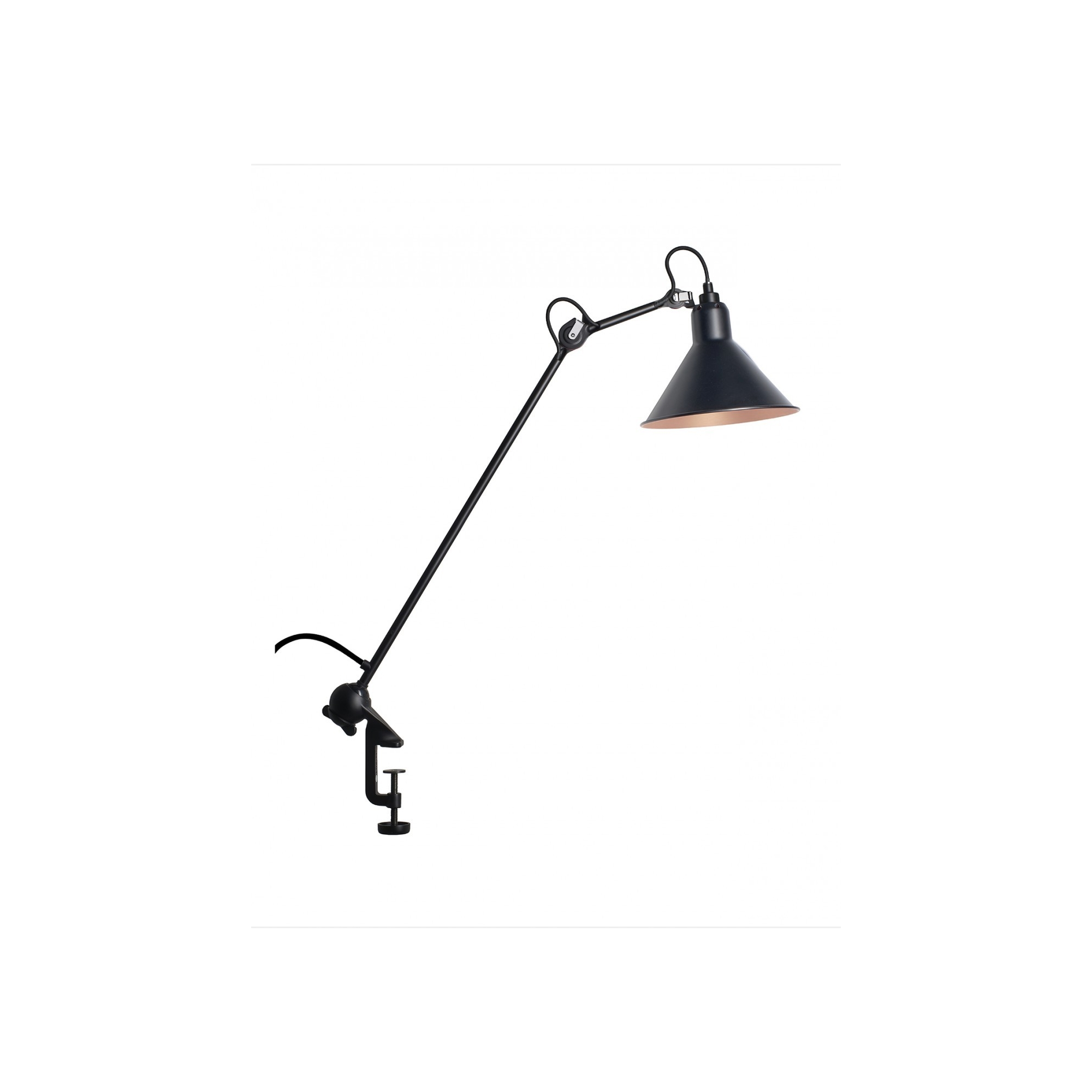 black, black-copper cone - Gras 201 - architect lamp - DCW éditions