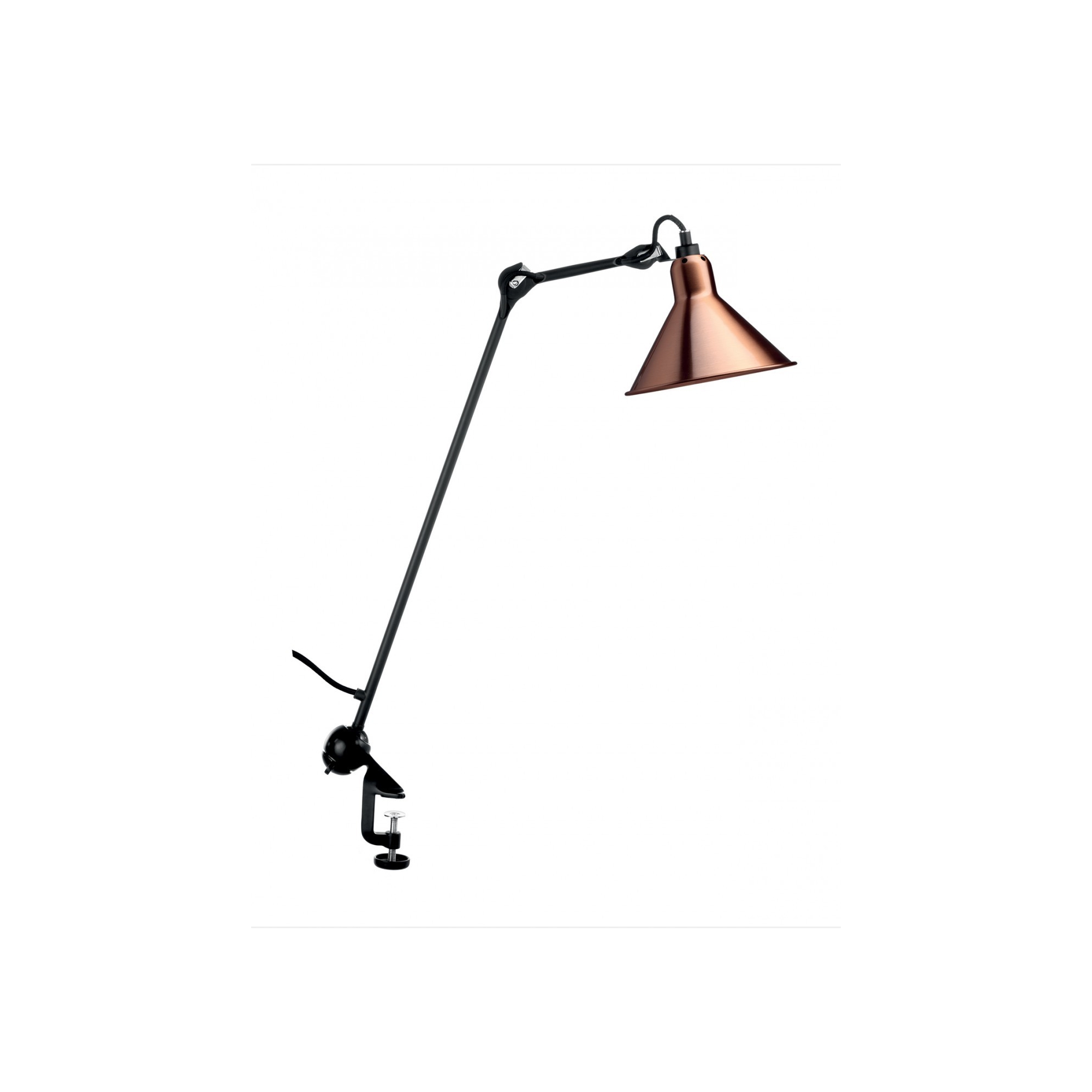 black, copper-white cone - Gras 201 - architect lamp - DCW éditions