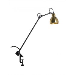 black, brass round - Gras 201 - architect lamp - DCW éditions