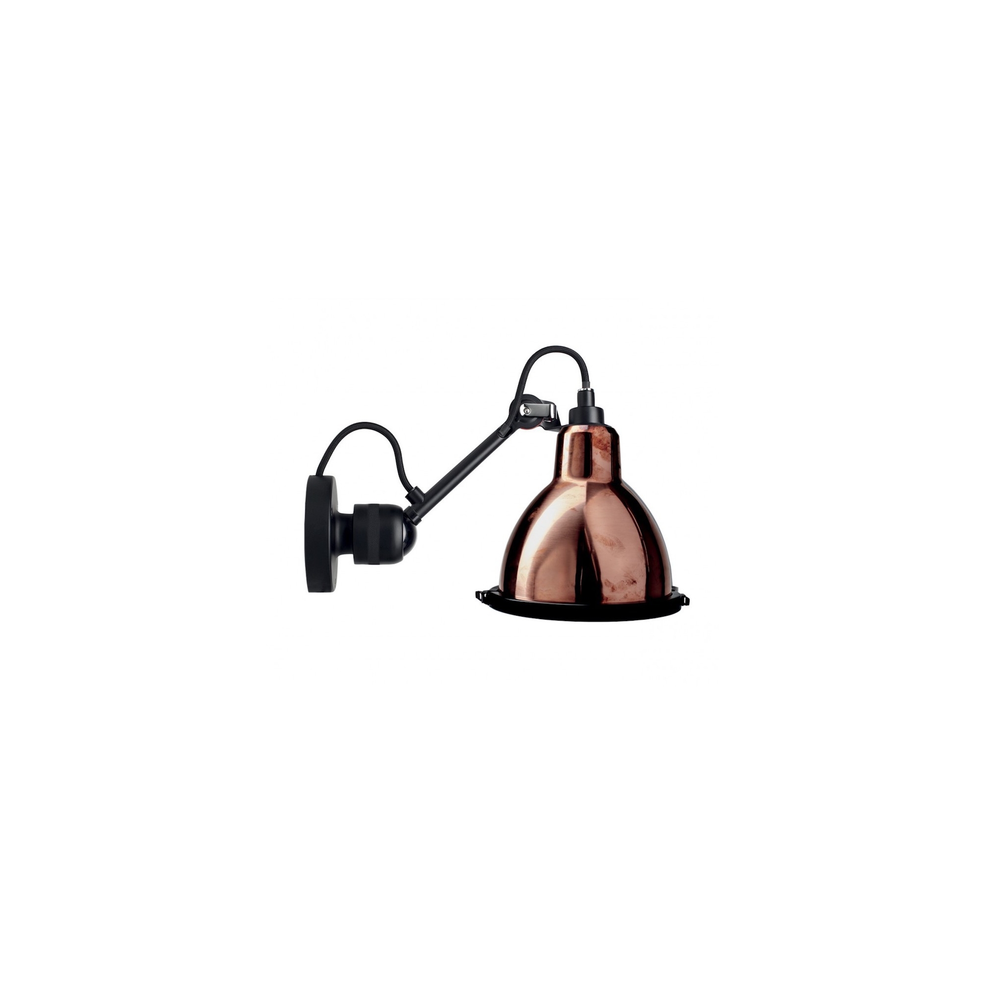 black / raw copper, white inside - Gras 304 bathroom - CL I - wall lamp - DCW éditions