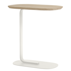 H60,5cm - chêne massif / blanc cassé - table d'appoint Relate - Muuto