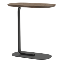 H60,5cm - chêne massif fumé / noir - table d'appoint Relate - Muuto