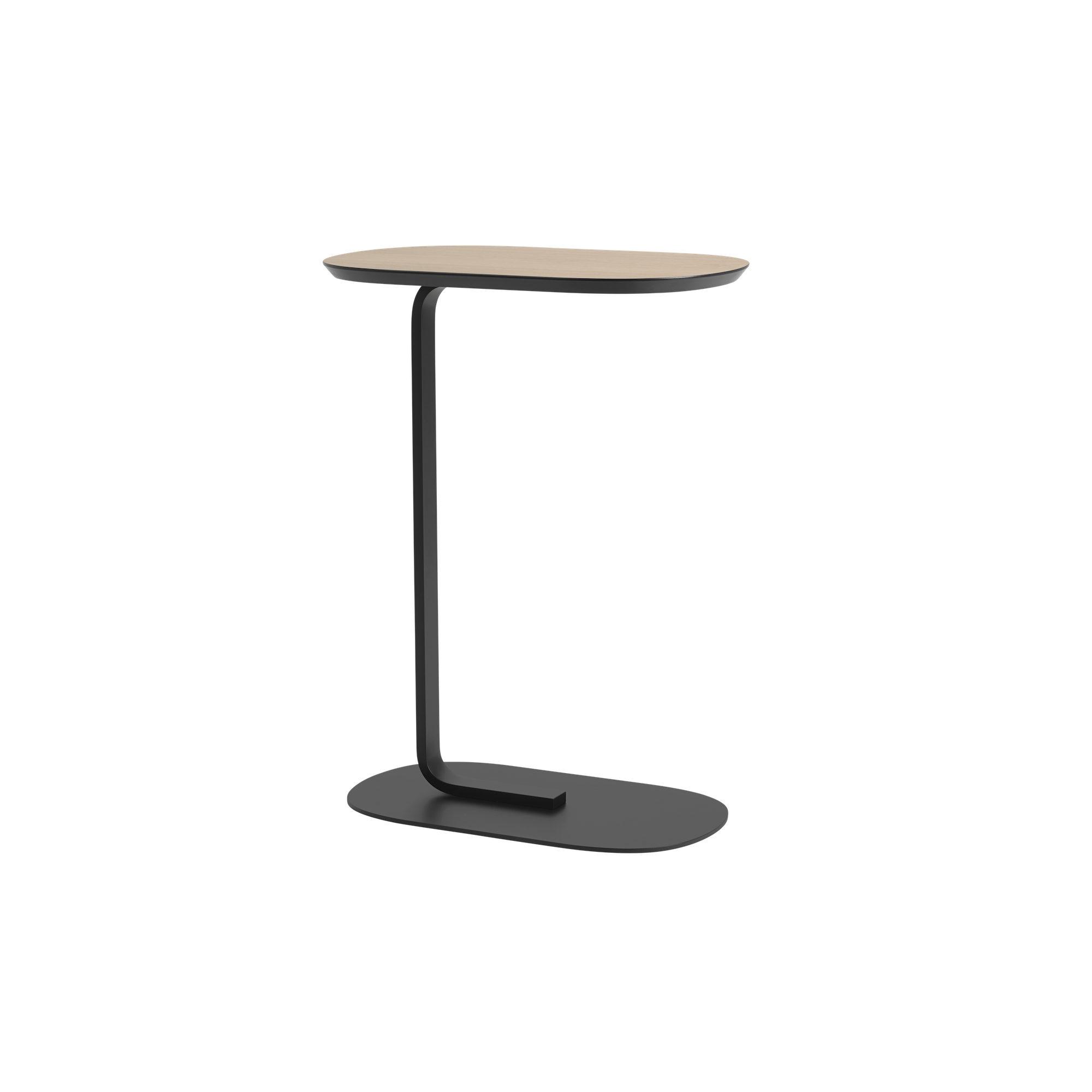 H73,5cm - oak veneer/black - Relate side table - Muuto