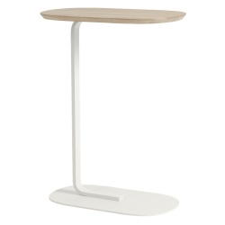 H73,5cm - chêne massif/blanc cassé - table d'appoint Relate - Muuto