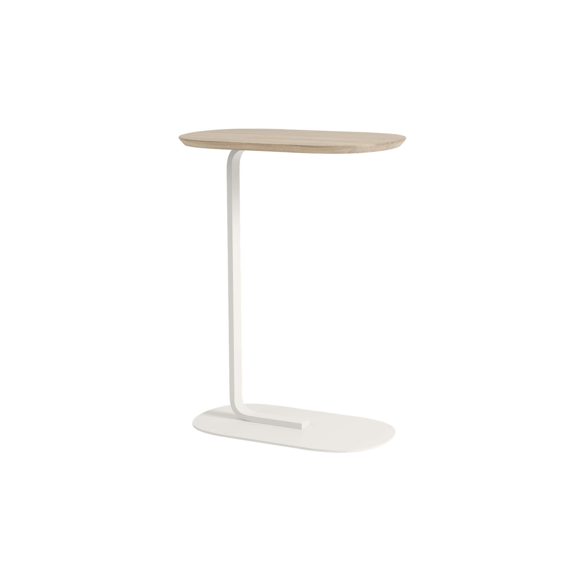 H73,5cm - chêne massif/blanc cassé - table d'appoint Relate - Muuto