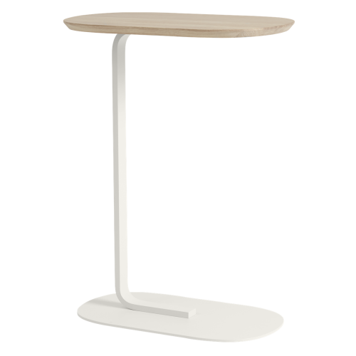 H73,5cm - chêne massif/blanc cassé - table d'appoint Relate - Muuto