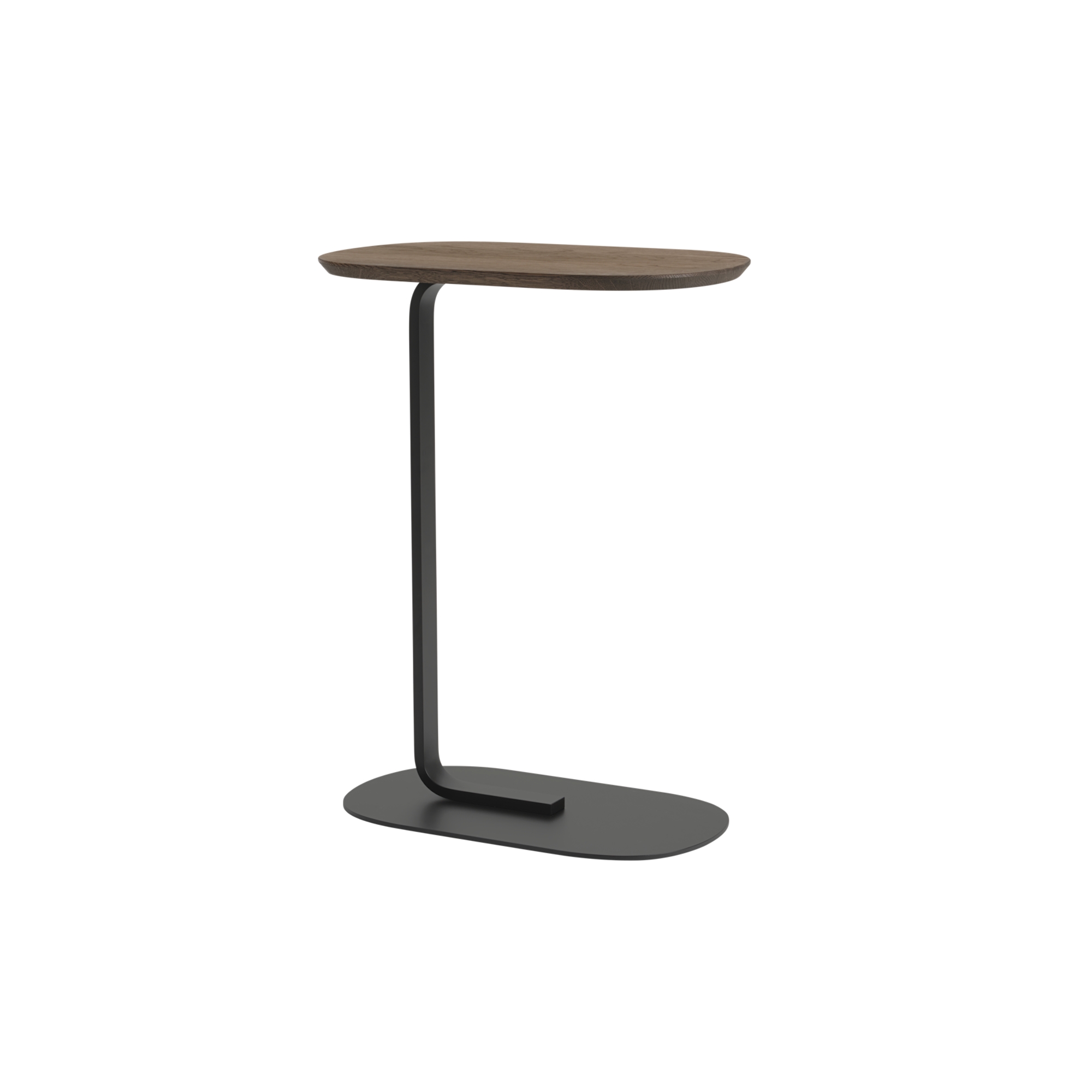 H73,5cm - chêne massif fumé / noir - table d'appoint Relate - Muuto