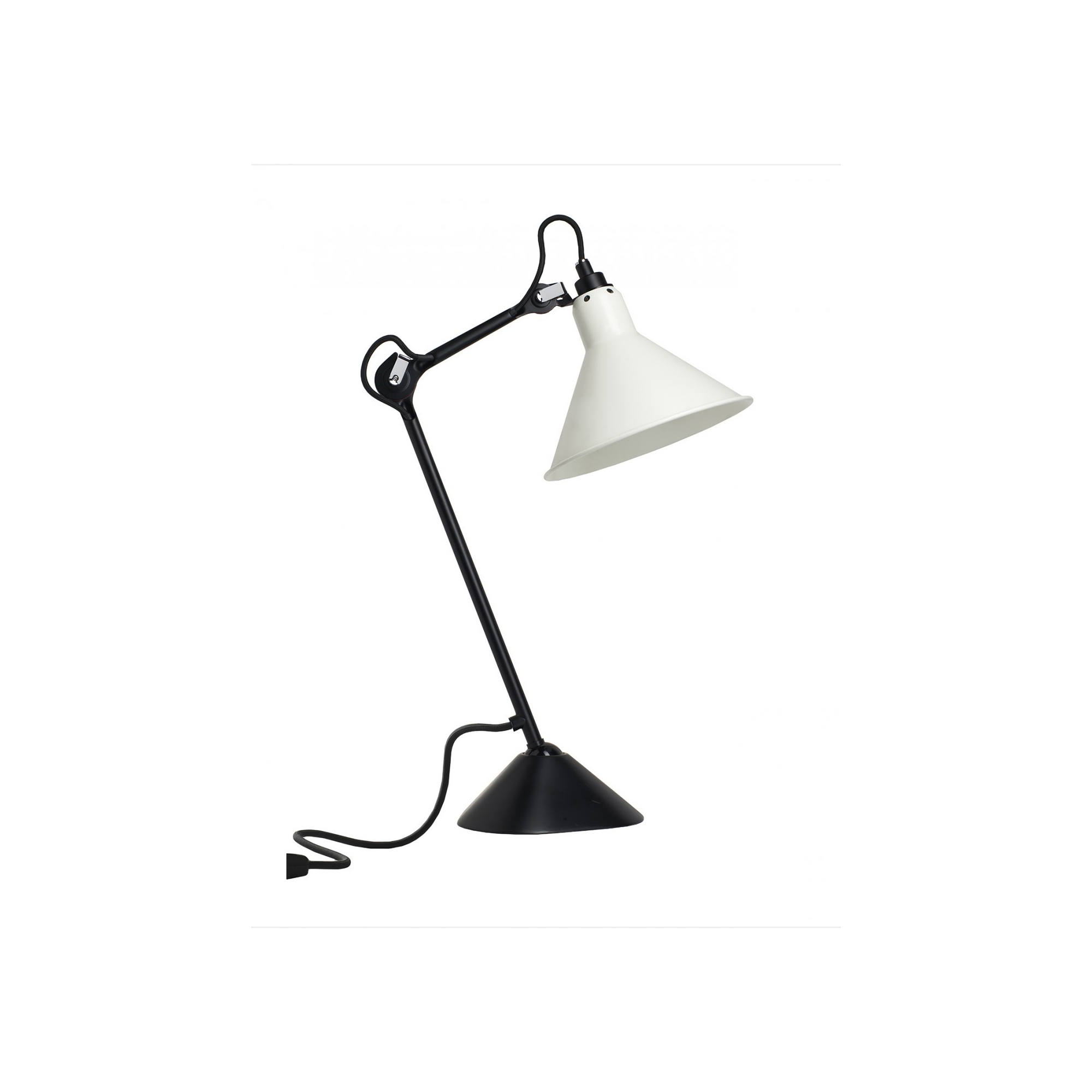 noir / cône blanc - Gras 205 - lampe de table - DCW éditions