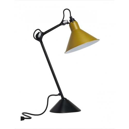 noir / cône jaune - Gras 205 - lampe de table - DCW éditions