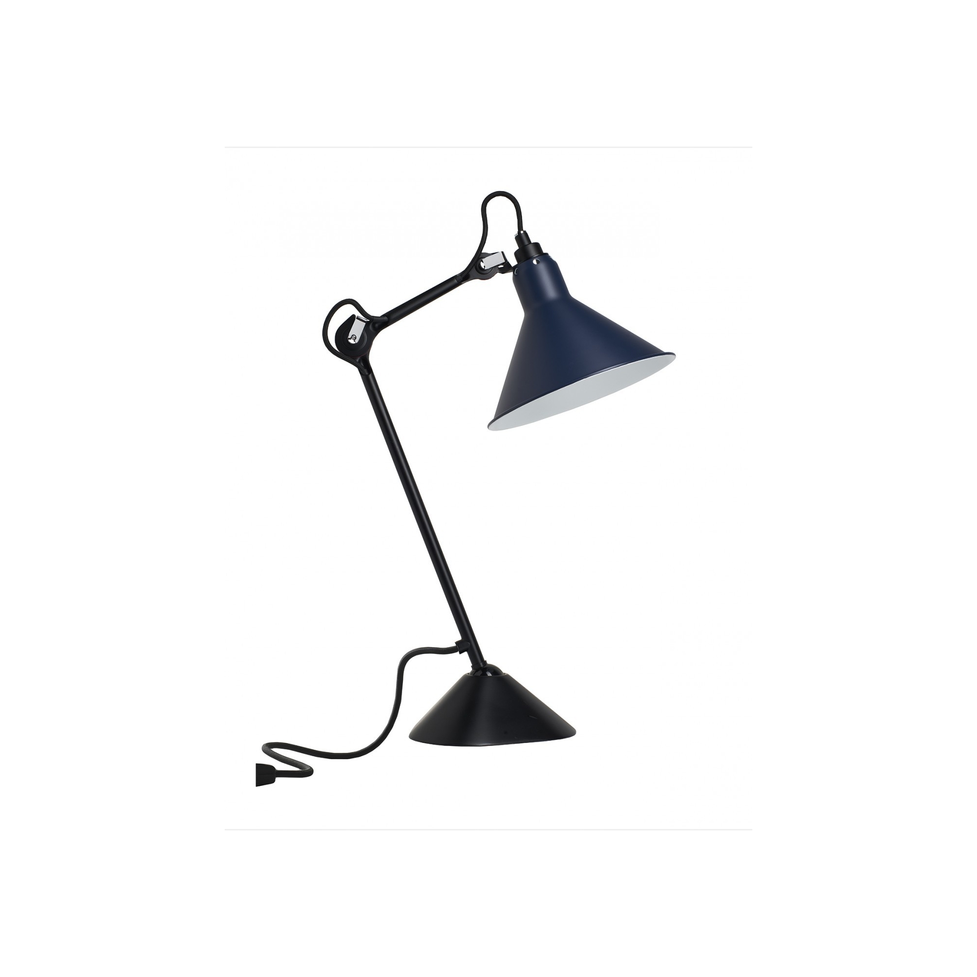 noir / cône bleu - Gras 205 - lampe de table - DCW éditions