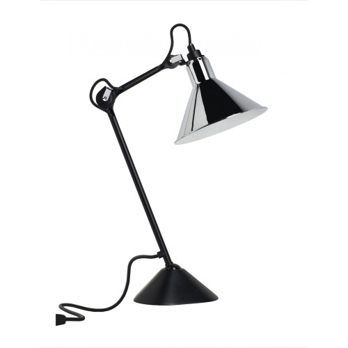 noir / cône chrome - Gras 205 - lampe de table - DCW éditions