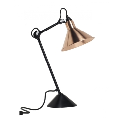 black / conic raw copper - Gras 205 - table lamp - DCW éditions