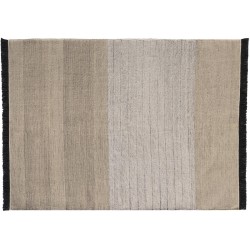 170x240cm - Tres Stripes - tapis polyéthylène - noir - Nanimarquina