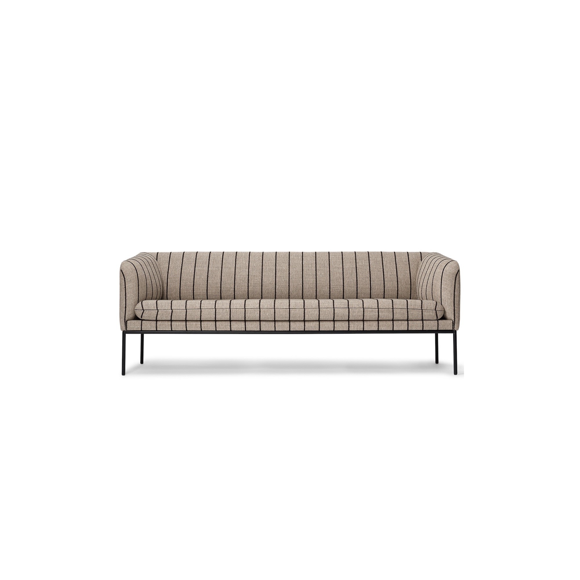 Pasadena sand and black / black base – Turn 3-seater sofa - Ferm Living