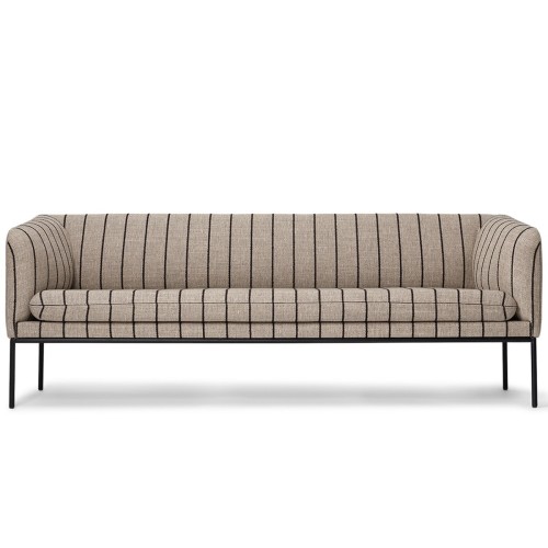 Pasadena sand and black / black base – Turn 3-seater sofa - Ferm Living