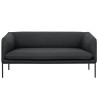 Fiord fabric 171 – black base – Turn 2-seater sofa - Ferm Living