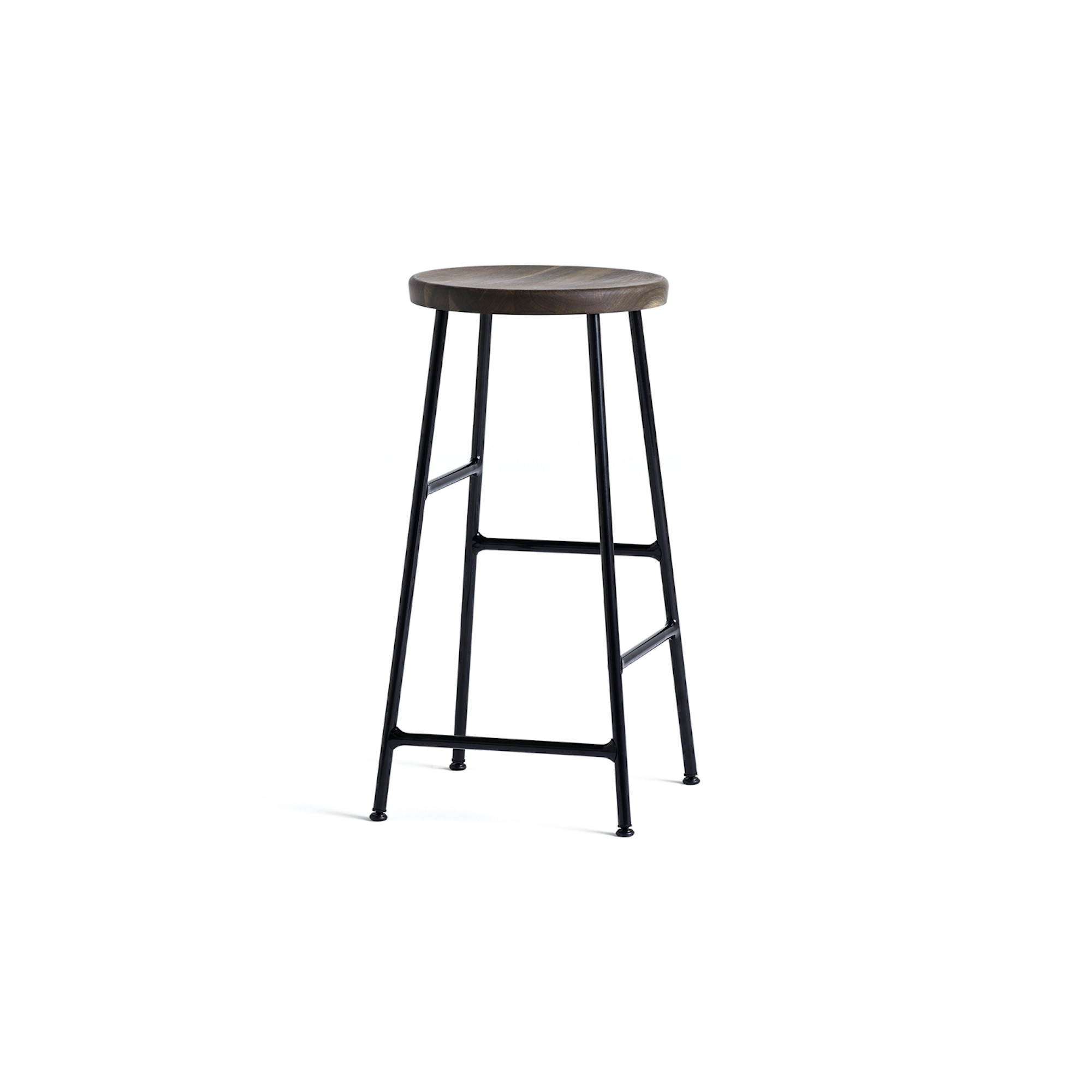 H65 - chêne fumé + acier noir doux - tabouret de bar Cornet - HAY