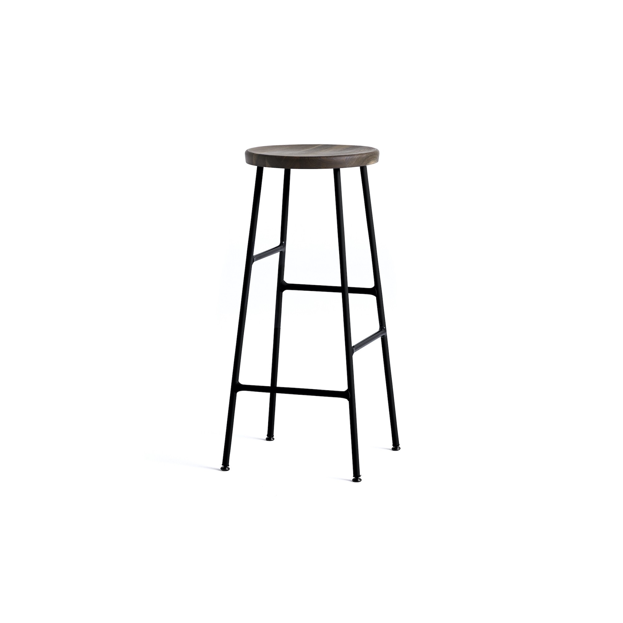 H75 - smoked oak + black steel - Cornet bar stool - HAY