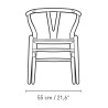 Carl Hansen & Søn – CH24 Soft Color Ilse Crawford chair, pewter and natural papercord