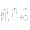 sky grey - H75 - Revolver bar stool - HAY