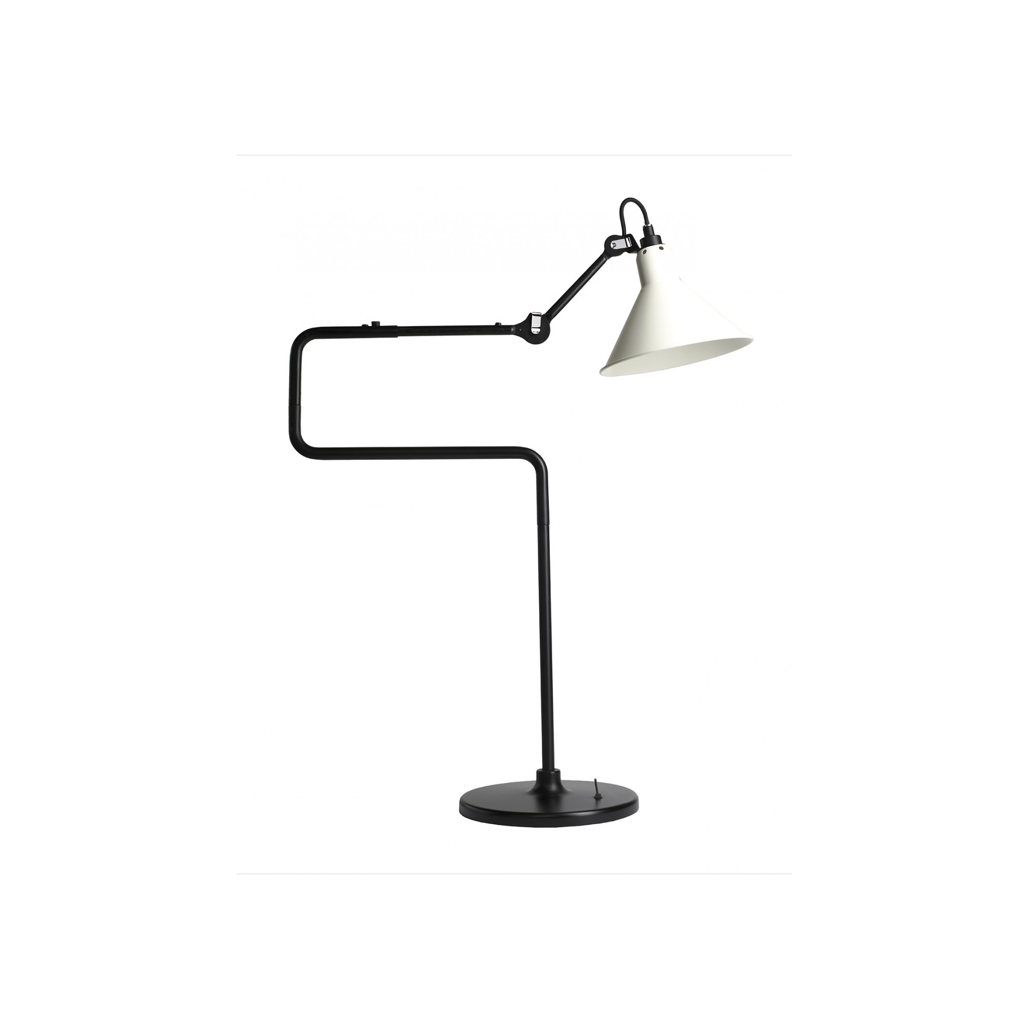 noir / cône blanc - Gras 317 - lampe de table - DCW éditions