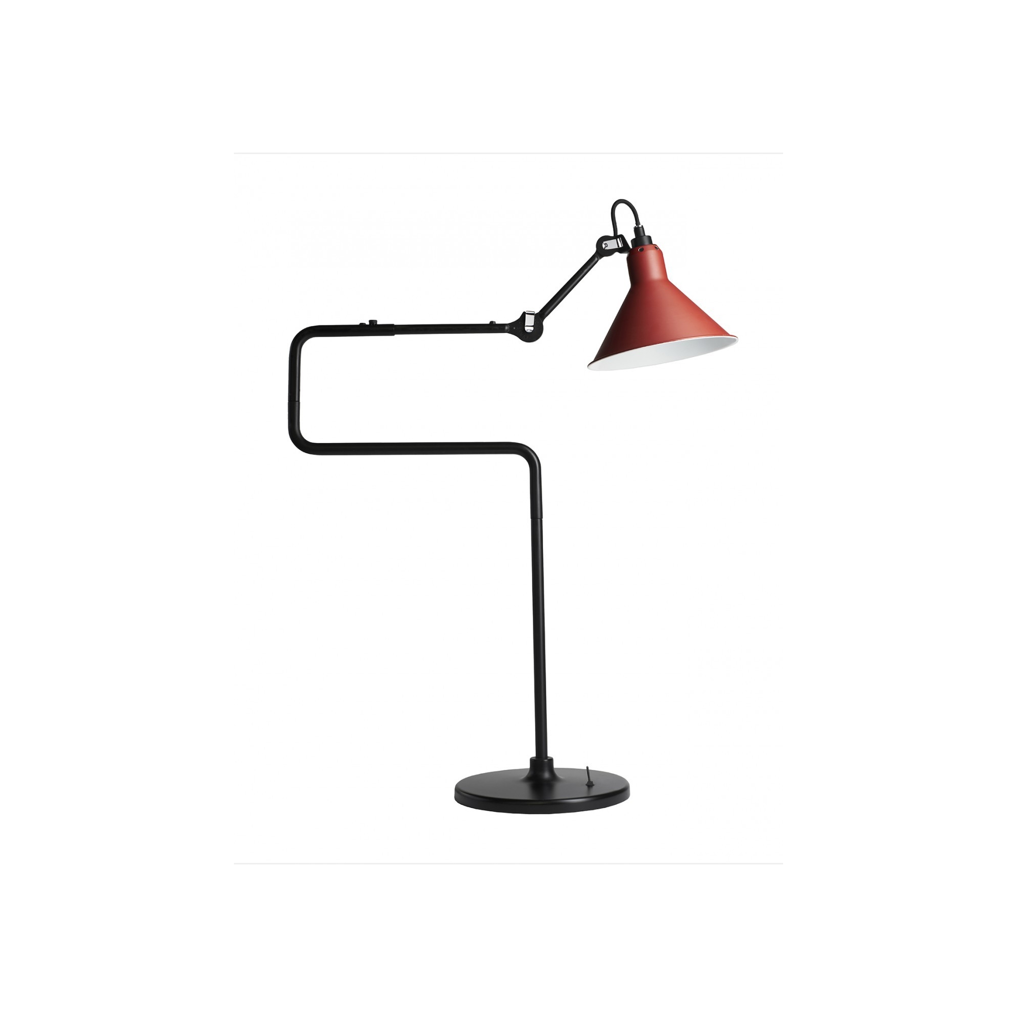 noir / cône rouge - Gras 317 - lampe de table - DCW éditions