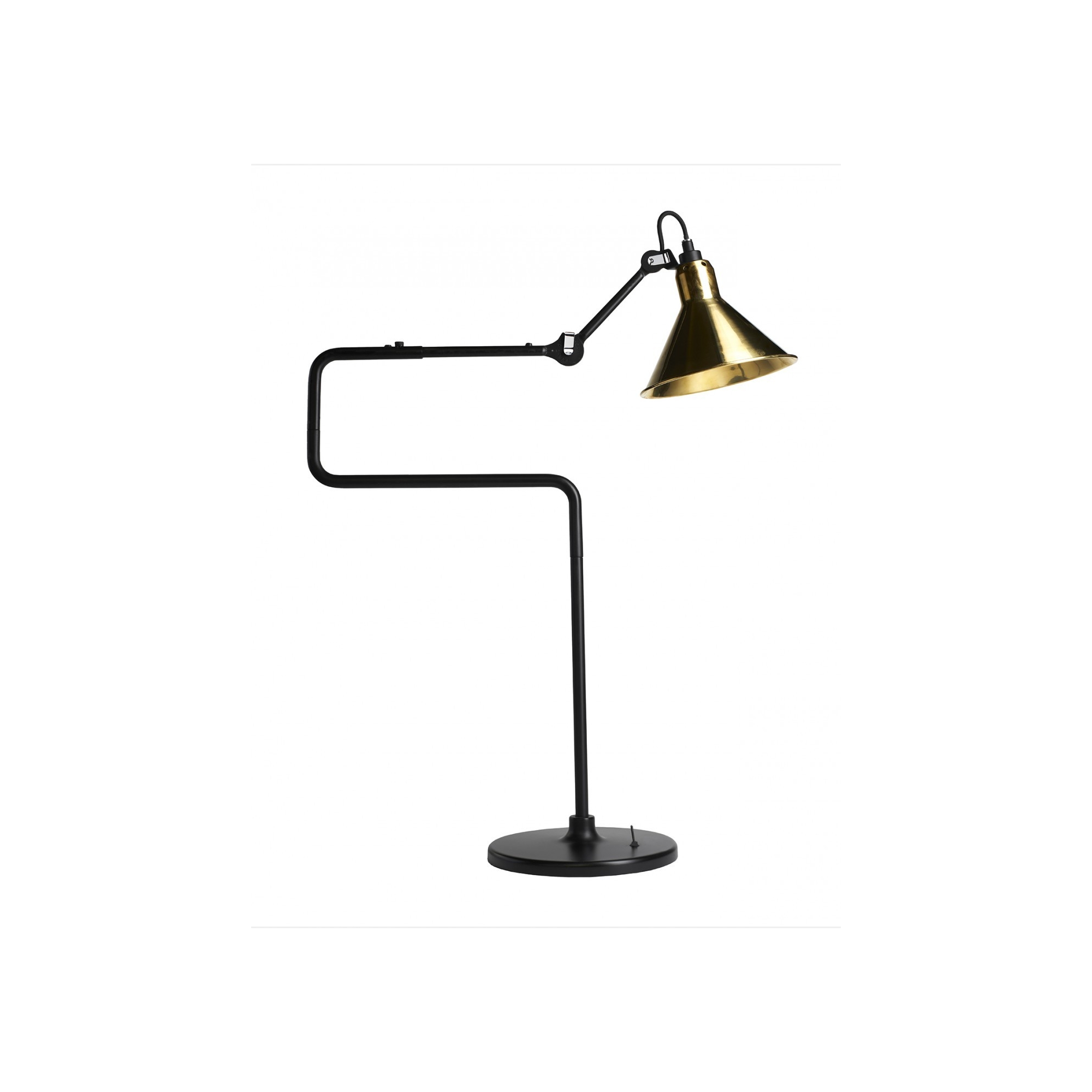 noir / cône laiton - Gras 317 - lampe de table - DCW éditions