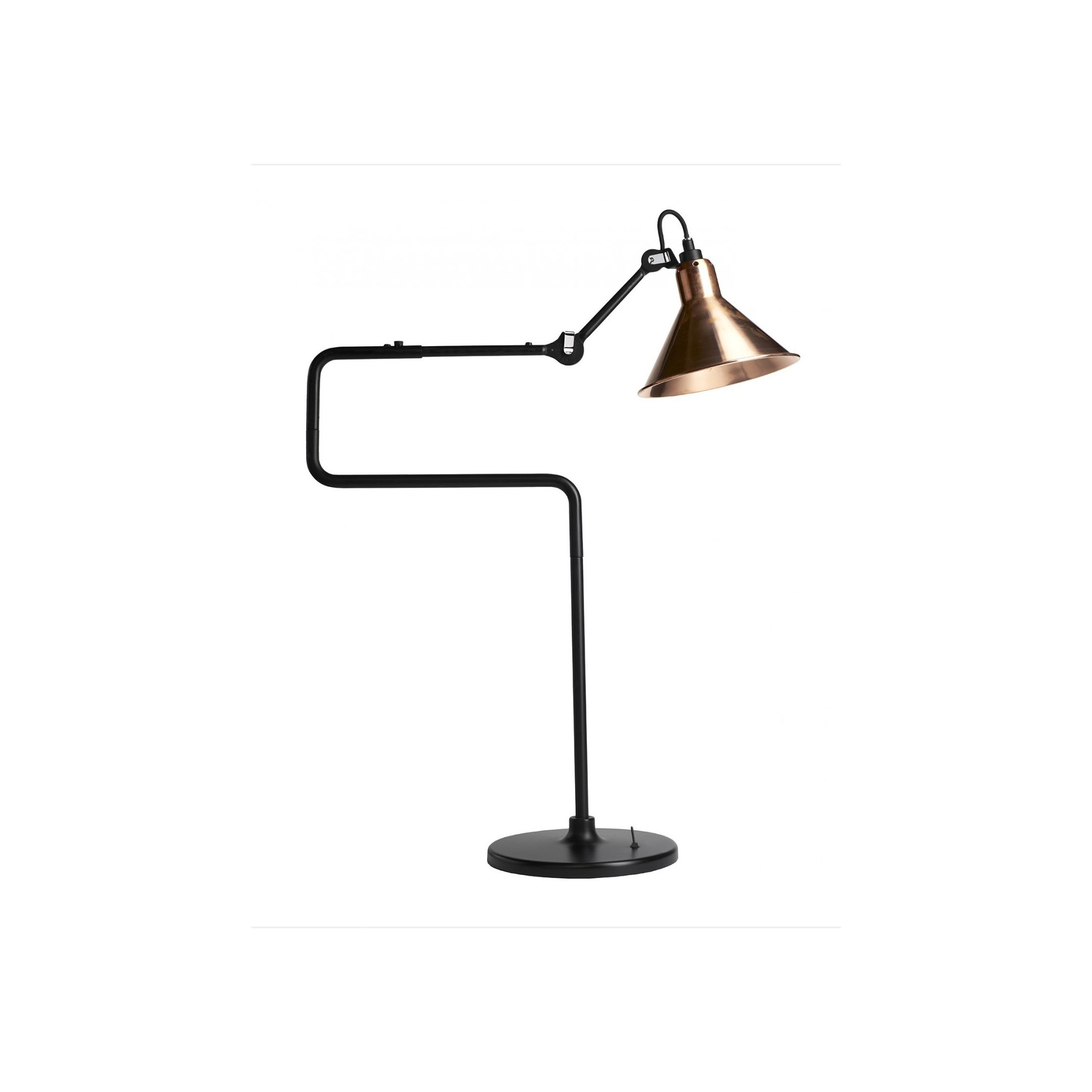 noir / cône cuivre brut - Gras 317 - lampe de table - DCW éditions