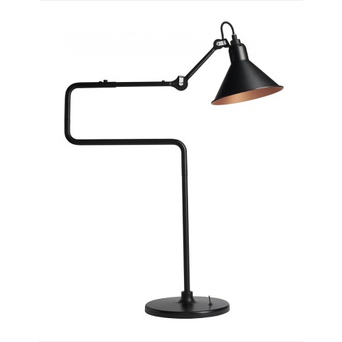 noir / cône noir, intérieur cuivre - Gras 317 - lampe de table - DCW éditions