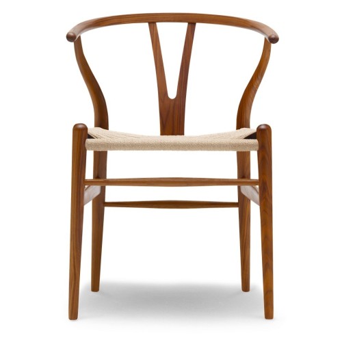 Carl Hansen & Søn – Chaise CH24, noyer vernis et corde de papier naturelle