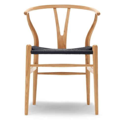 Carl Hansen & Søn – Chaise CH24, chêne huilé et corde de papier noire