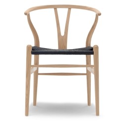 Carl Hansen & Søn – chêne huilé blanchi et corde de papier noire