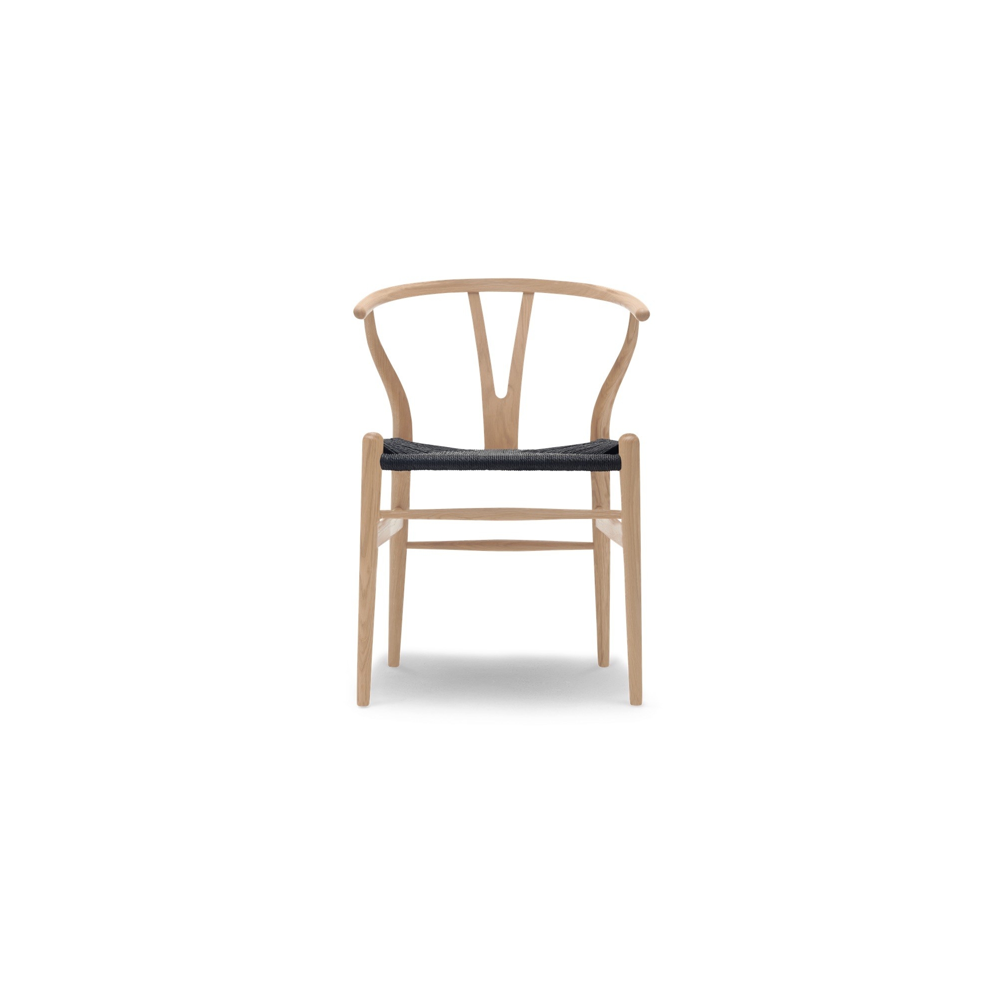 Carl Hansen & Søn – chêne huilé blanchi et corde de papier noire