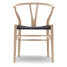 Carl Hansen & Søn – chêne huilé blanchi et corde de papier noire