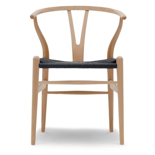 Carl Hansen & Søn – Chaise CH24, hêtre huilé et corde de papier noire