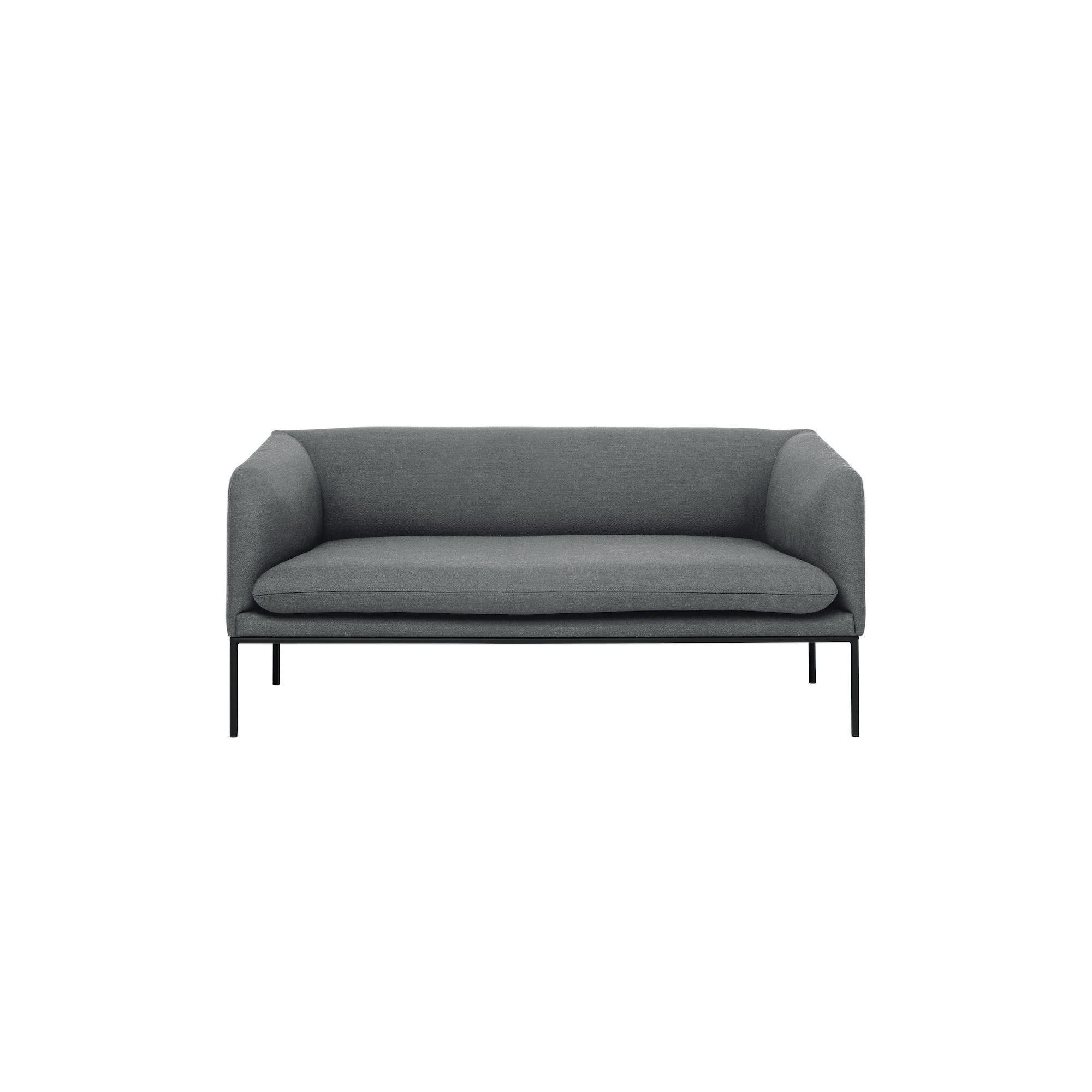 Fiord fabric 151– black base – Turn 2-seater sofa - Ferm Living