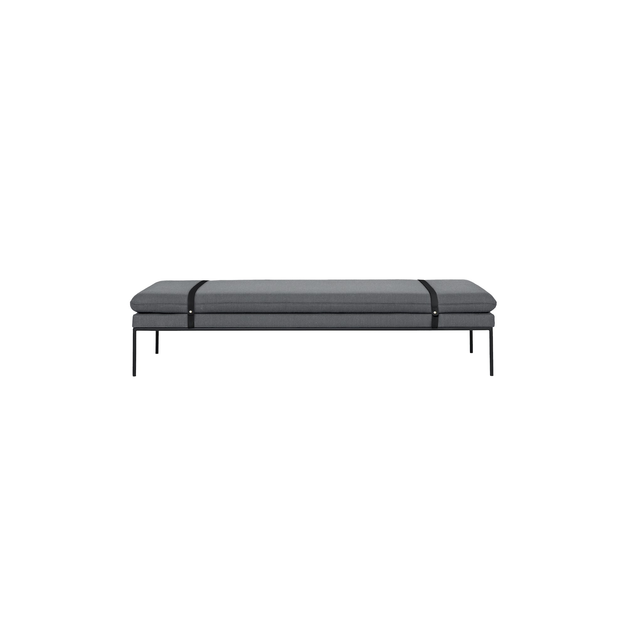 tissu Fiord 151– cuir noir – daybed Turn - Ferm Living