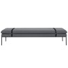 tissu Fiord 151– cuir noir – daybed Turn - Ferm Living